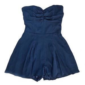 Free People Anthropologie Paper Crown Strapless Romper